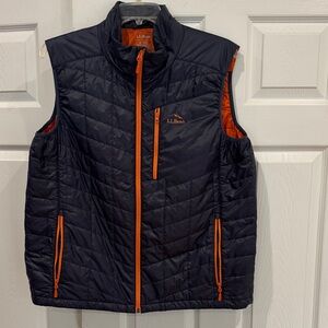 L.L. Bean Men's Dark Blue and Bright Orange Vest